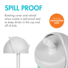 Boon Nursh valved straw creates a spill-proof sipping experience for toddlers.