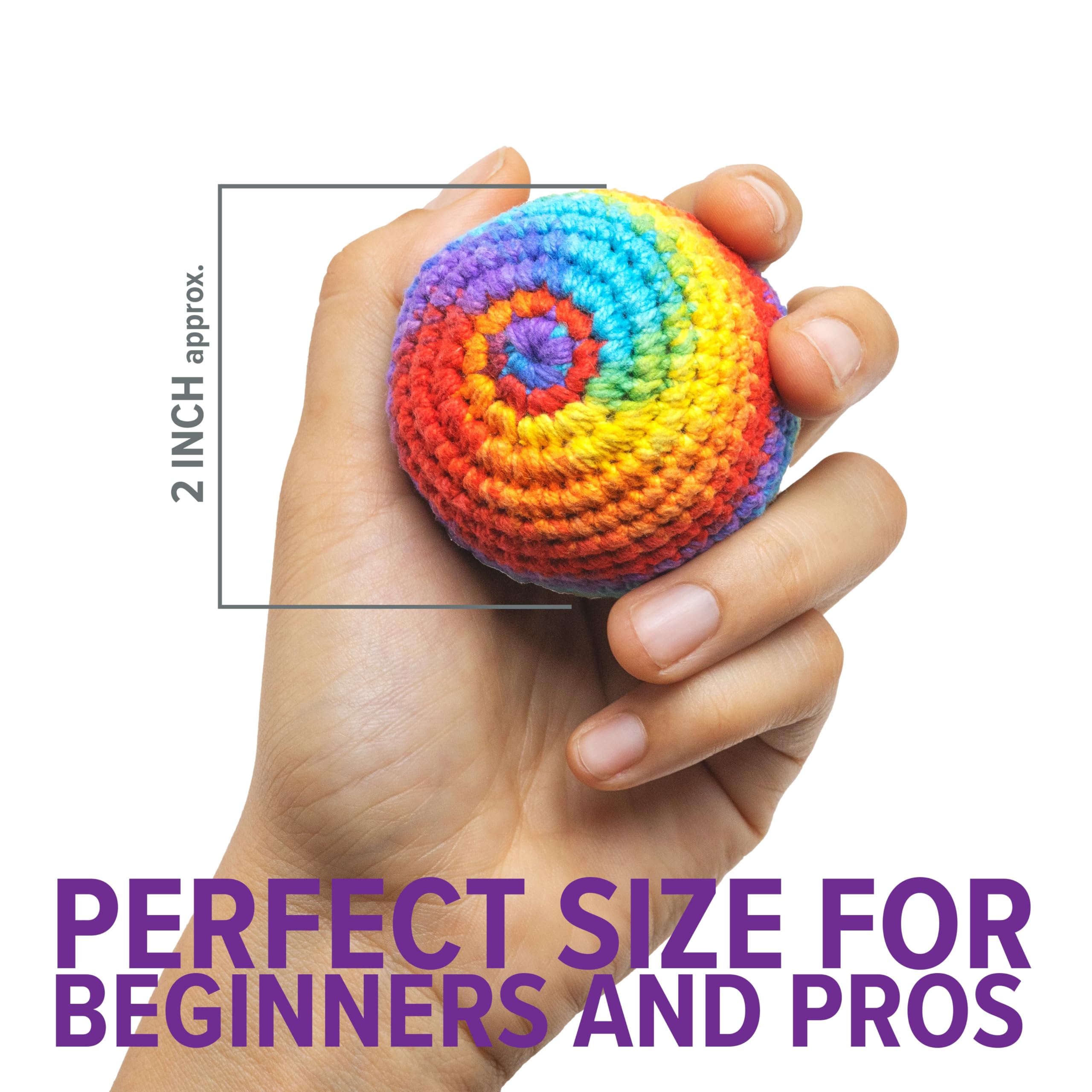 BOONI crochet footbag set for juggling and freestyle kicking