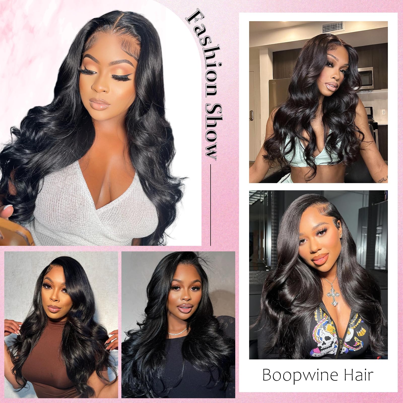 Boopwine body wave bundles on mannequin: natural fit for everyday styles