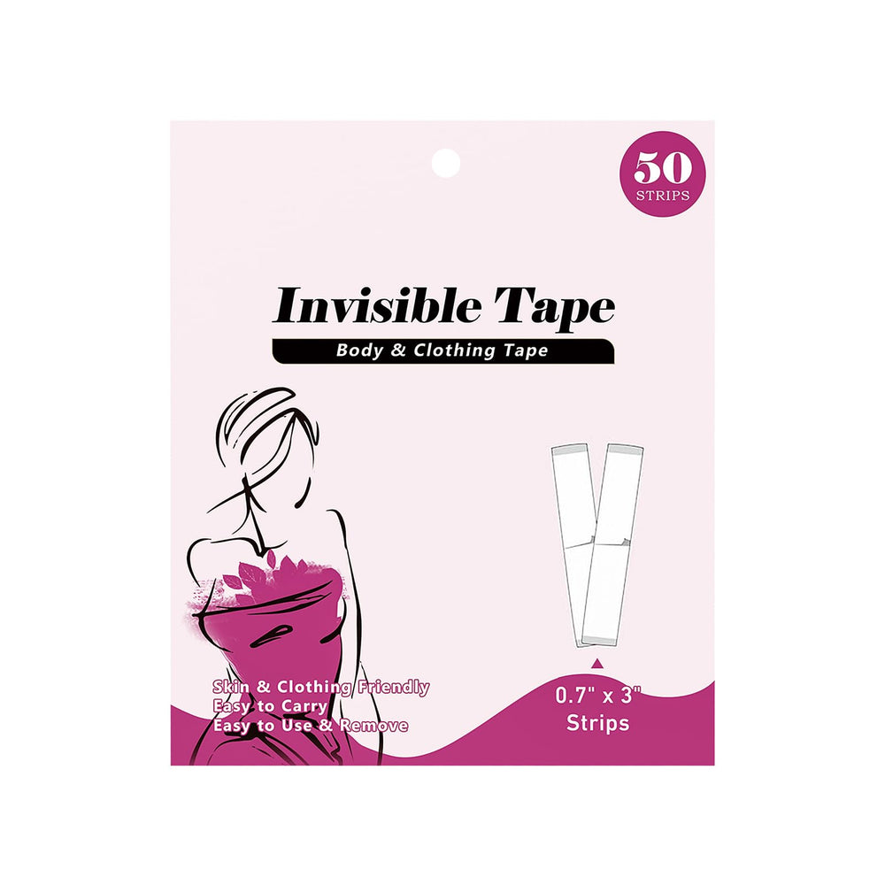 BOOSINI double-sided tape precision strip close-up shows discreet strap security.