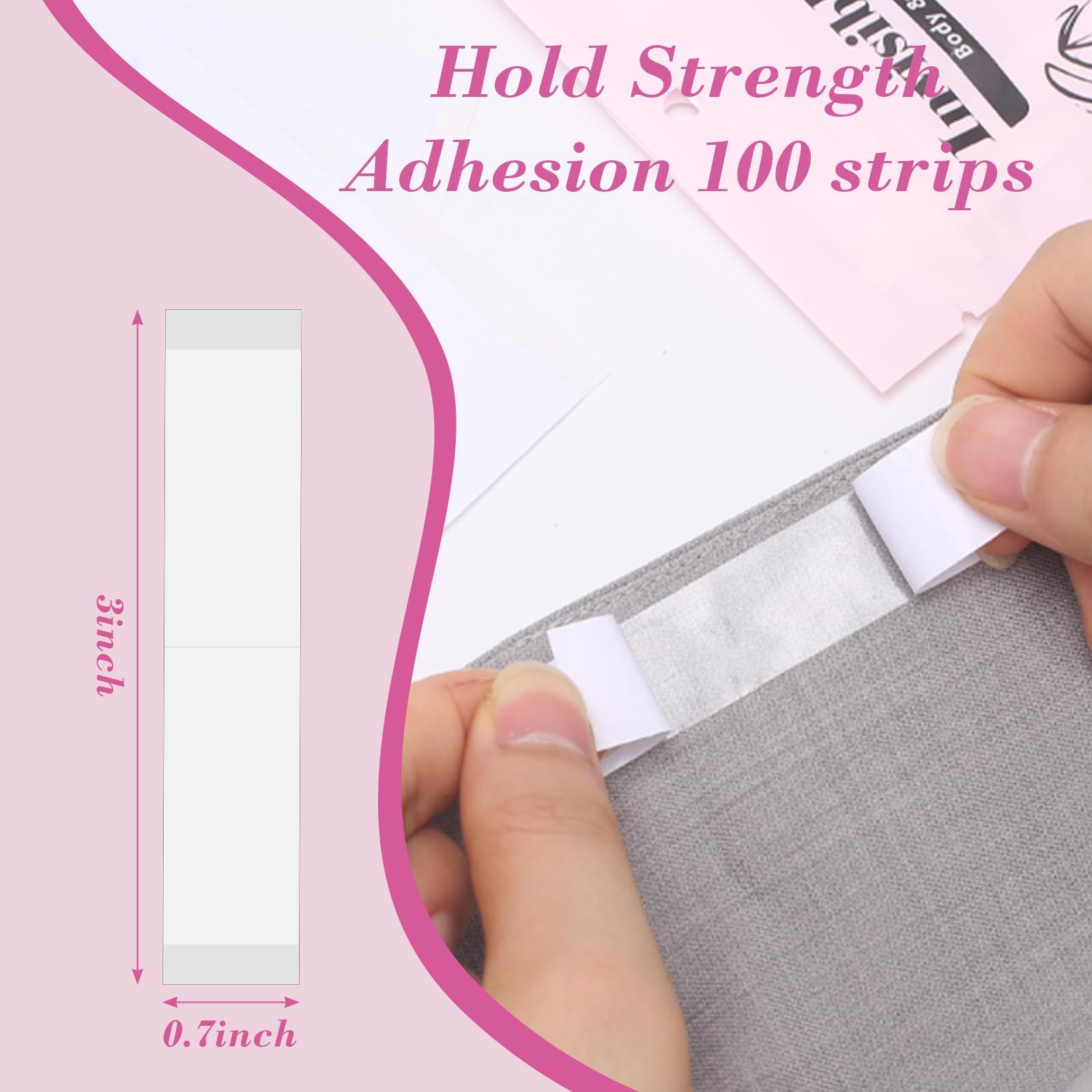 BOOSINI invisible thin adhesive on skin blends with fabrics for sheer looks.