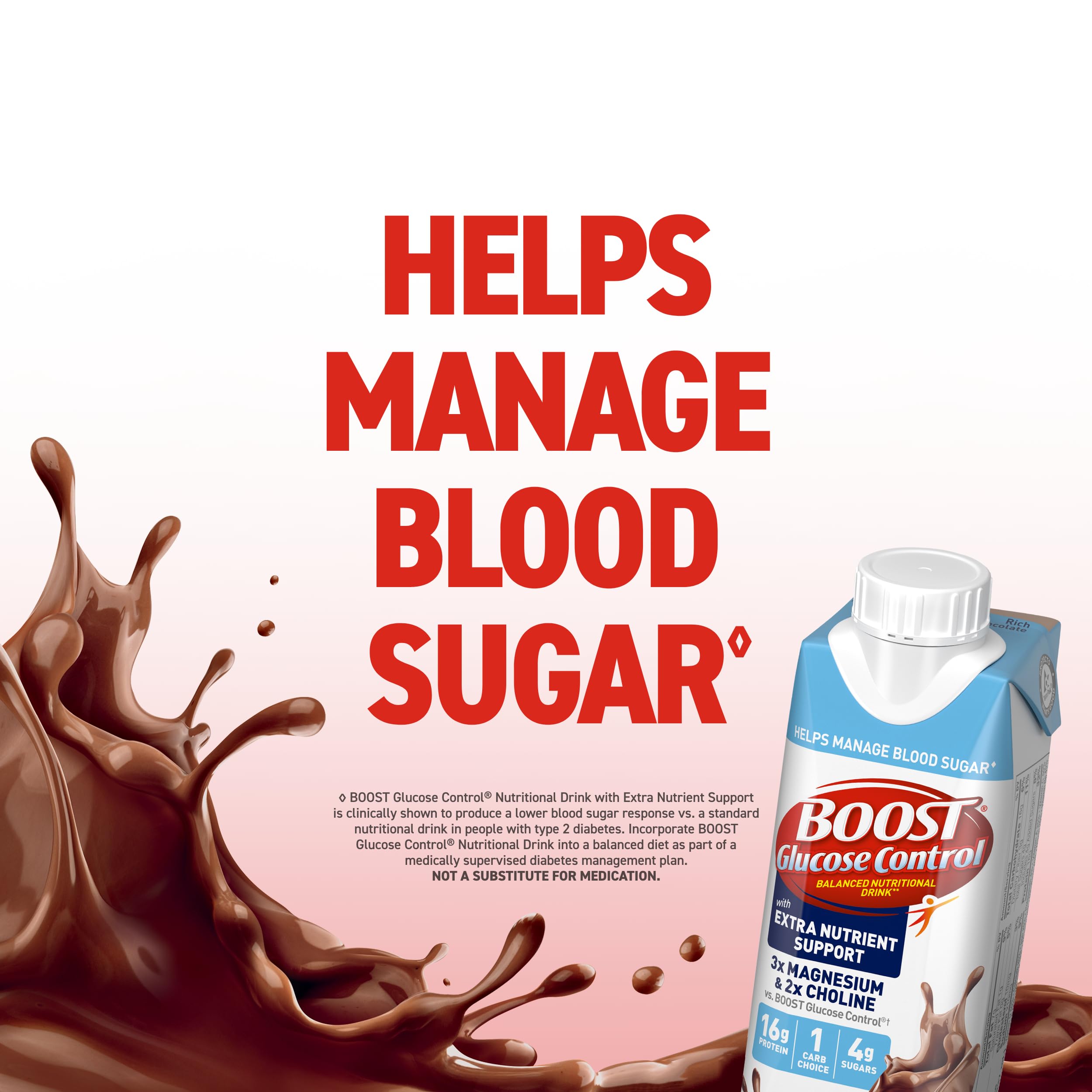 BOOST packaging emphasizes 25 vitamins and minerals for extra nutrient support.