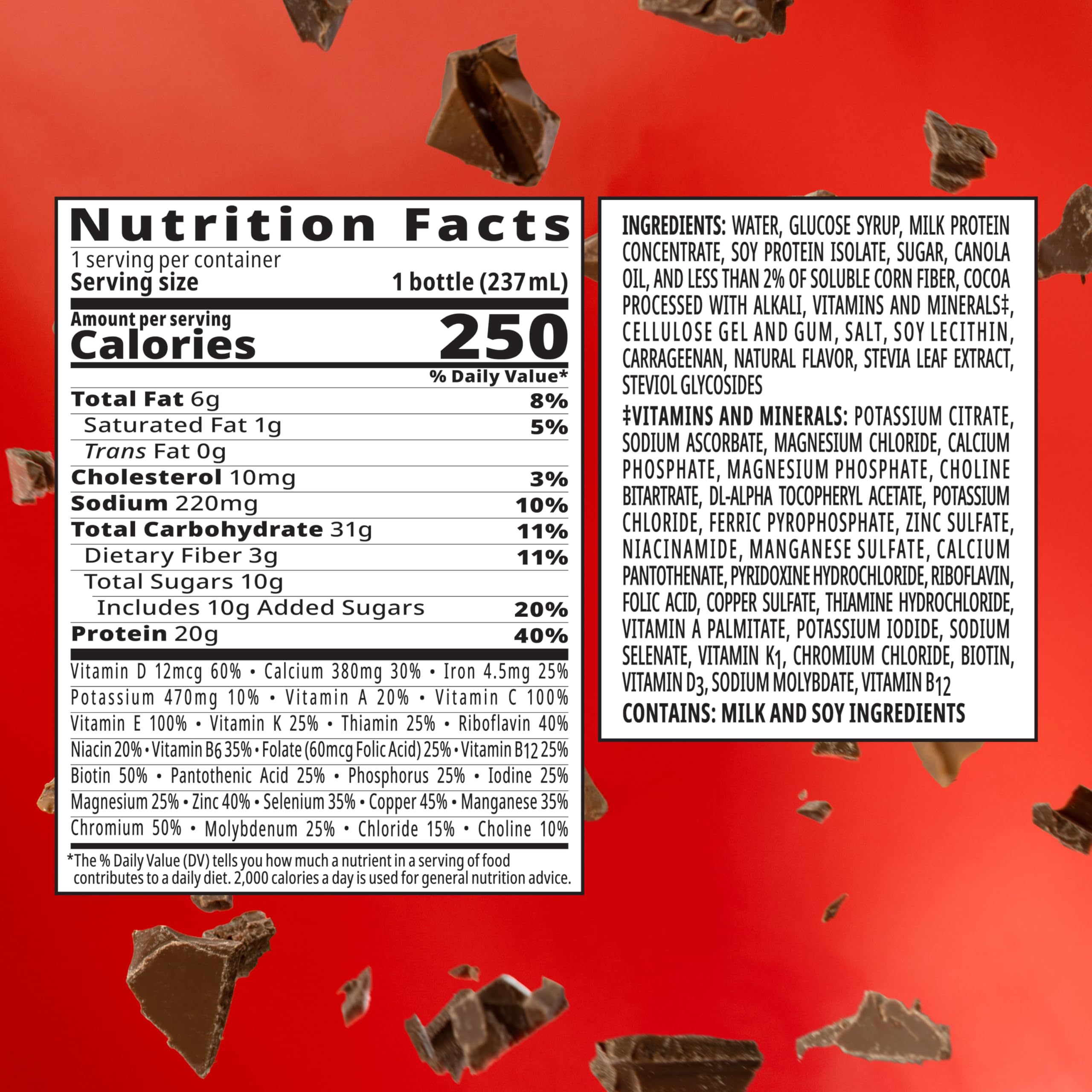 BOOST High Protein with Fiber pour action showing smooth consistency.