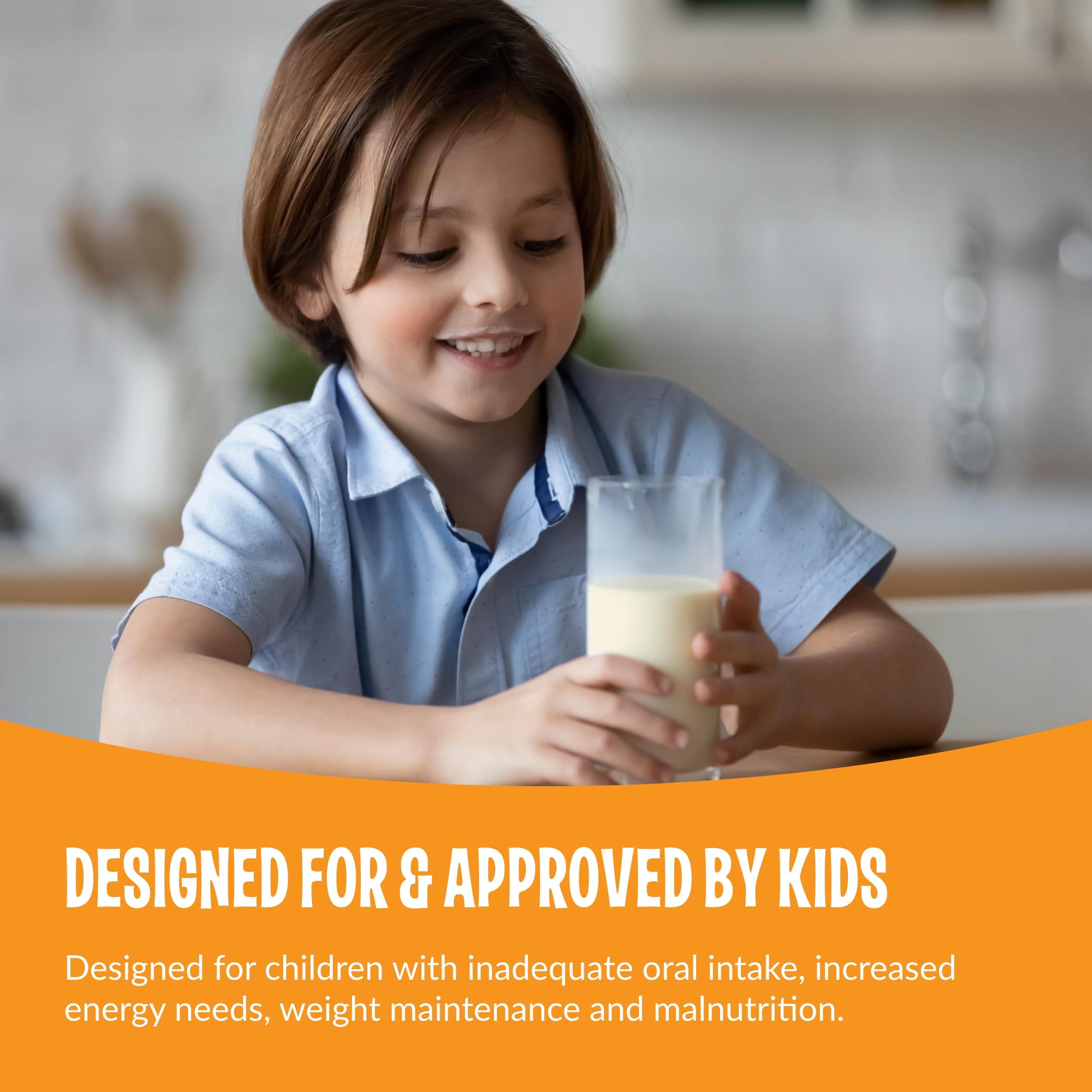 Nutrition facts panel highlighting 7 g protein and calcium in Boost Kid Essentials
