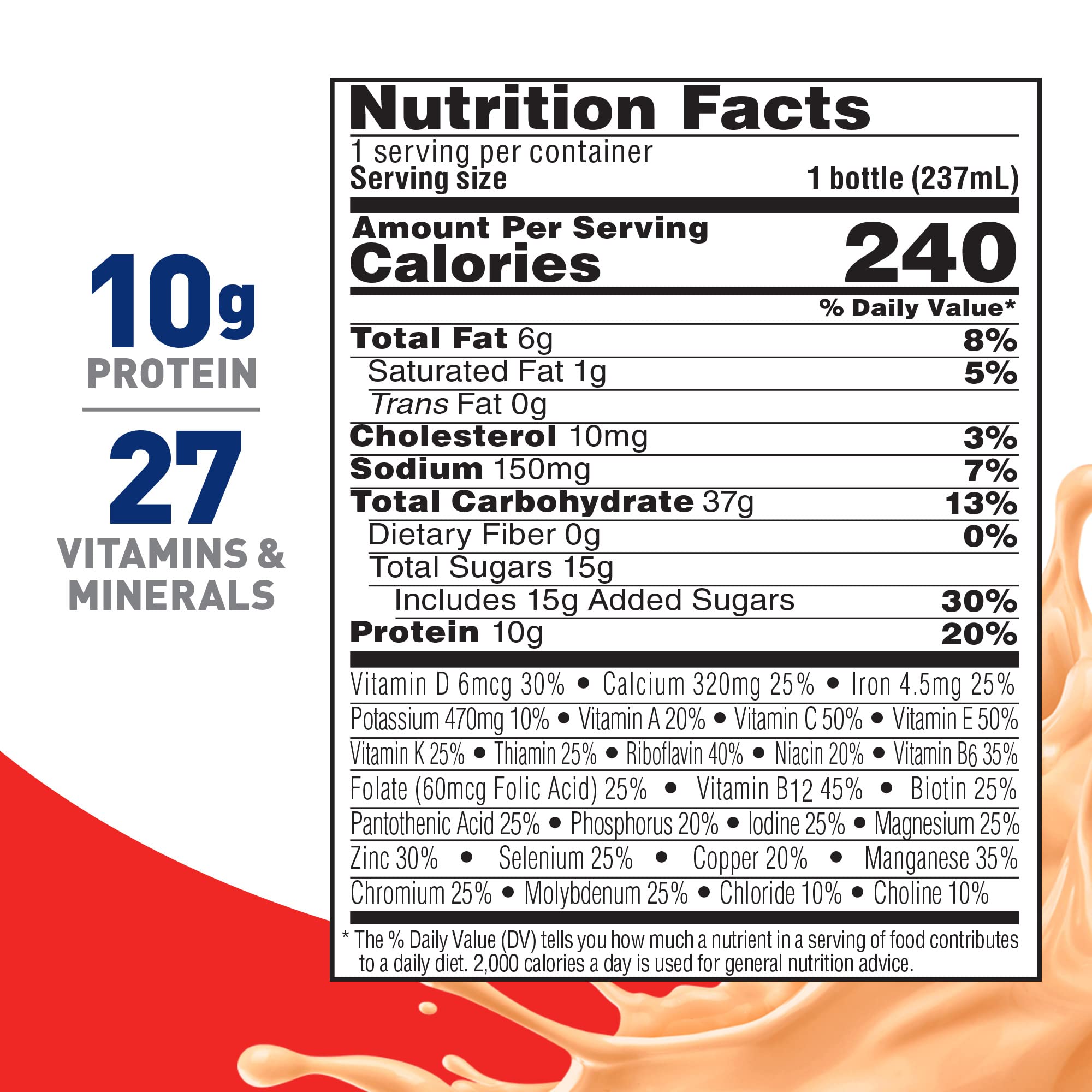 BOOST Original Peaches Creme pack of 24 bottles for value and routine use