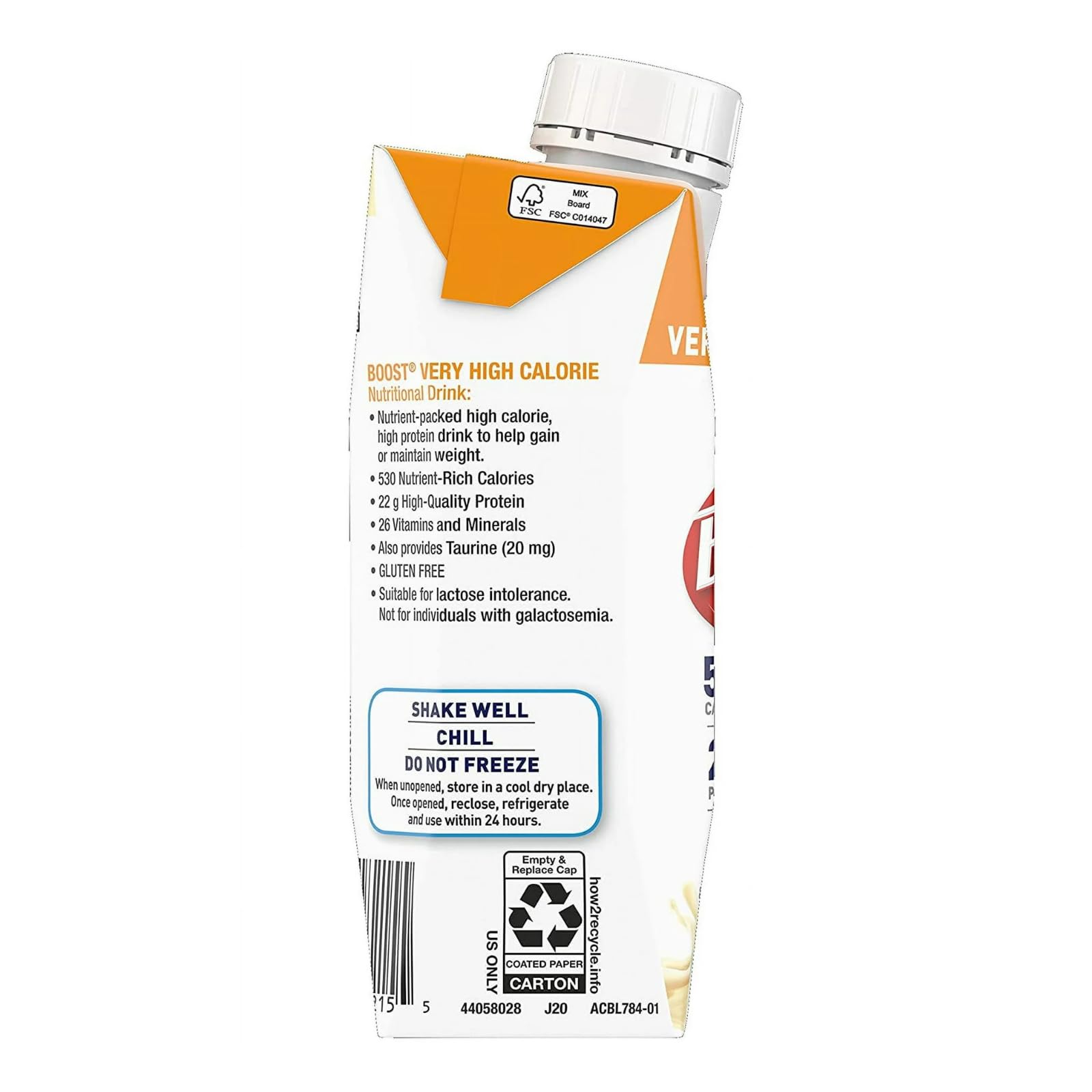BOOST Very High Calorie 12 pack offers bulk daily nutrition