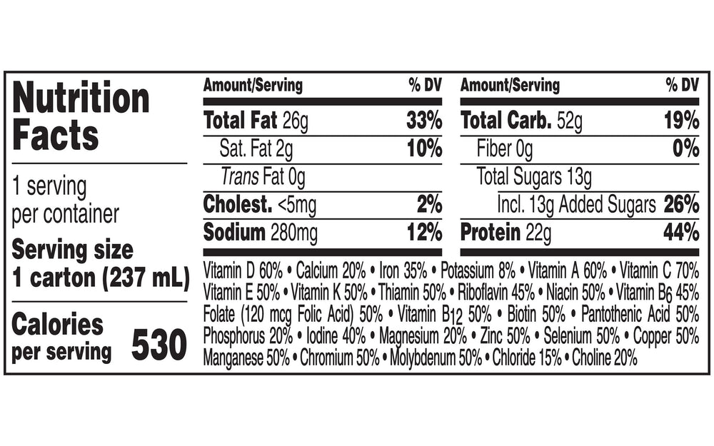 BOOST Very High Calorie vanilla bottle closeup signals premium taste and convenience
