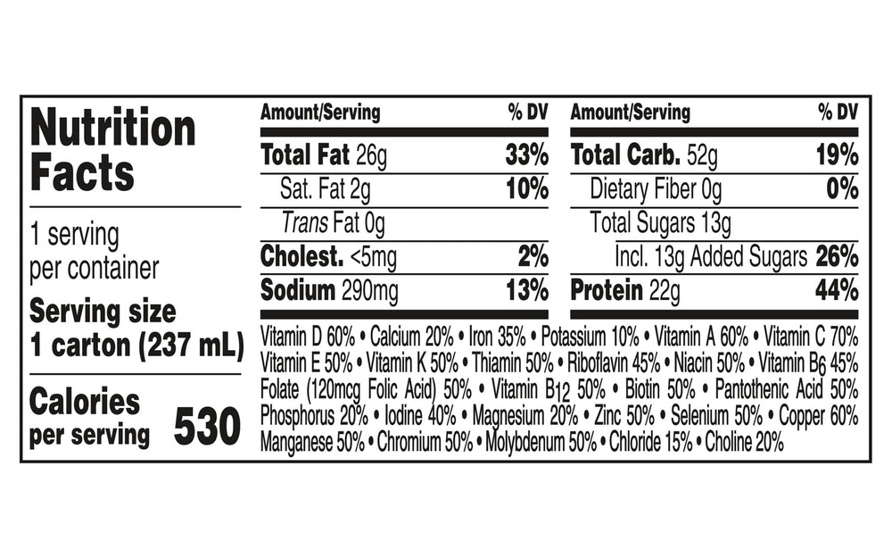 BOOST Very High Calorie close-up texture reveals rich creamy consistency.