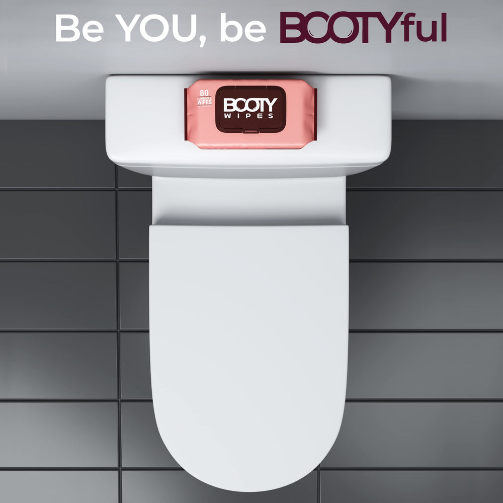 BOOTY WIPES versatile wipes suitable for body, face, or hands.
