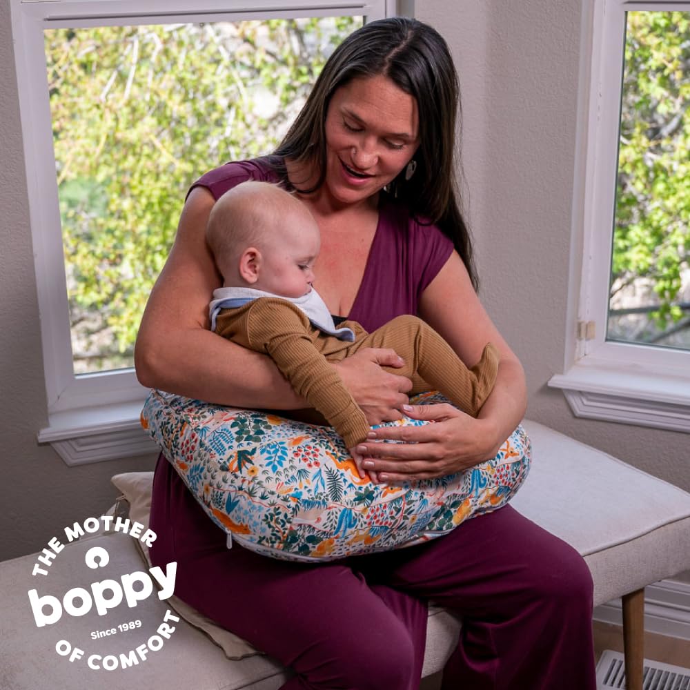 Boppy Nursing Pillow ergonomic design is easy to adjust for you and baby.
