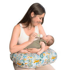 Boppy Nursing Pillow in firm ergonomic U-shape supports comfortable feeding.