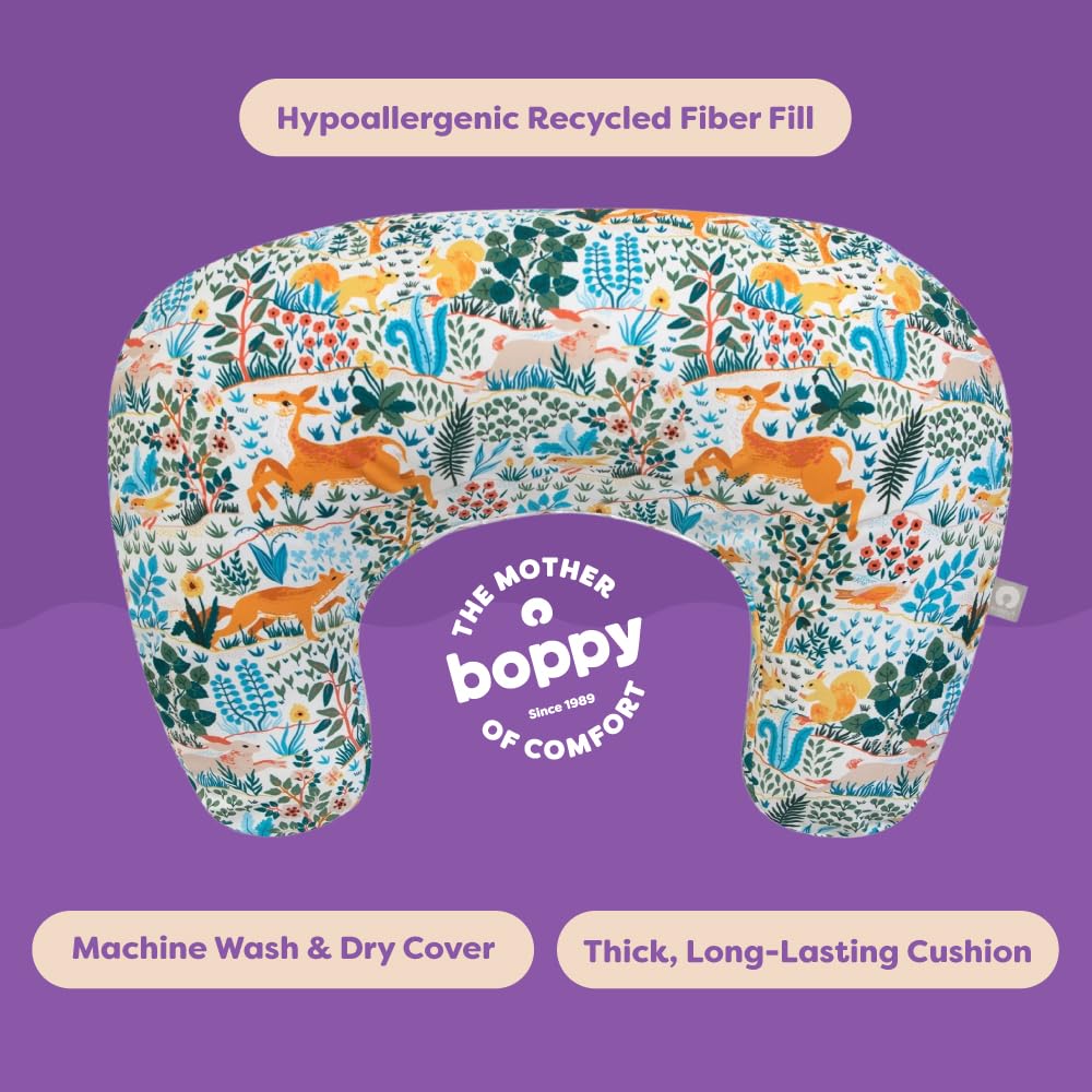Boppy Nursing Pillow water-repellant liner shields against spills.