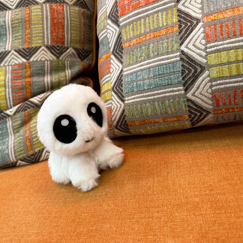 Compact 5-inch tall Borbs plush fits in hands and backpacks.