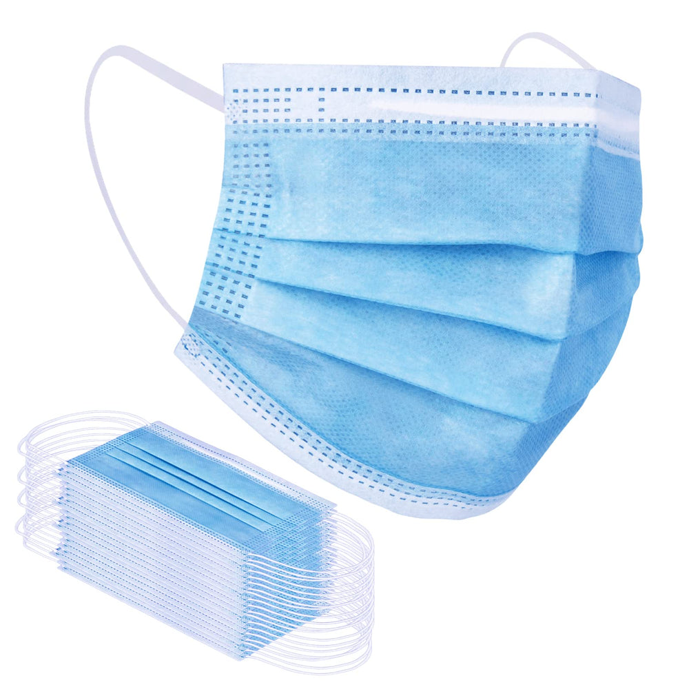 Borje blue disposable face mask in a 100-piece pack for everyday protection.