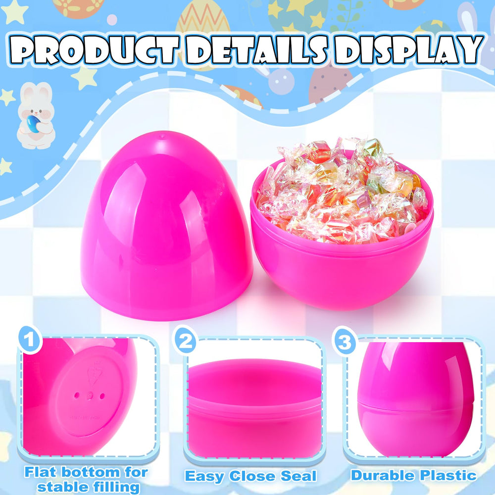 BorKinHa blue jumbo Easter egg with a smooth finish for safe handling.