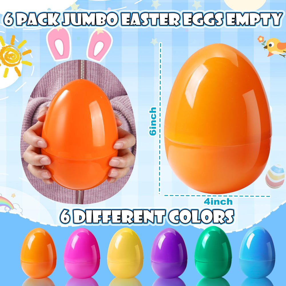 BorKinHa orange jumbo Easter egg, durable plastic for reusable egg hunts.