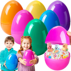BorKinHa yellow 6-inch jumbo Easter egg with upright stand for easy filling.