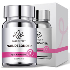 Born Pretty 80ml nail glue remover bottle for quick, gentle removal without acetone.