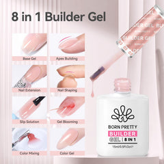 Born Pretty 8-in-1 apex-building gel curing under lamp for solid structure