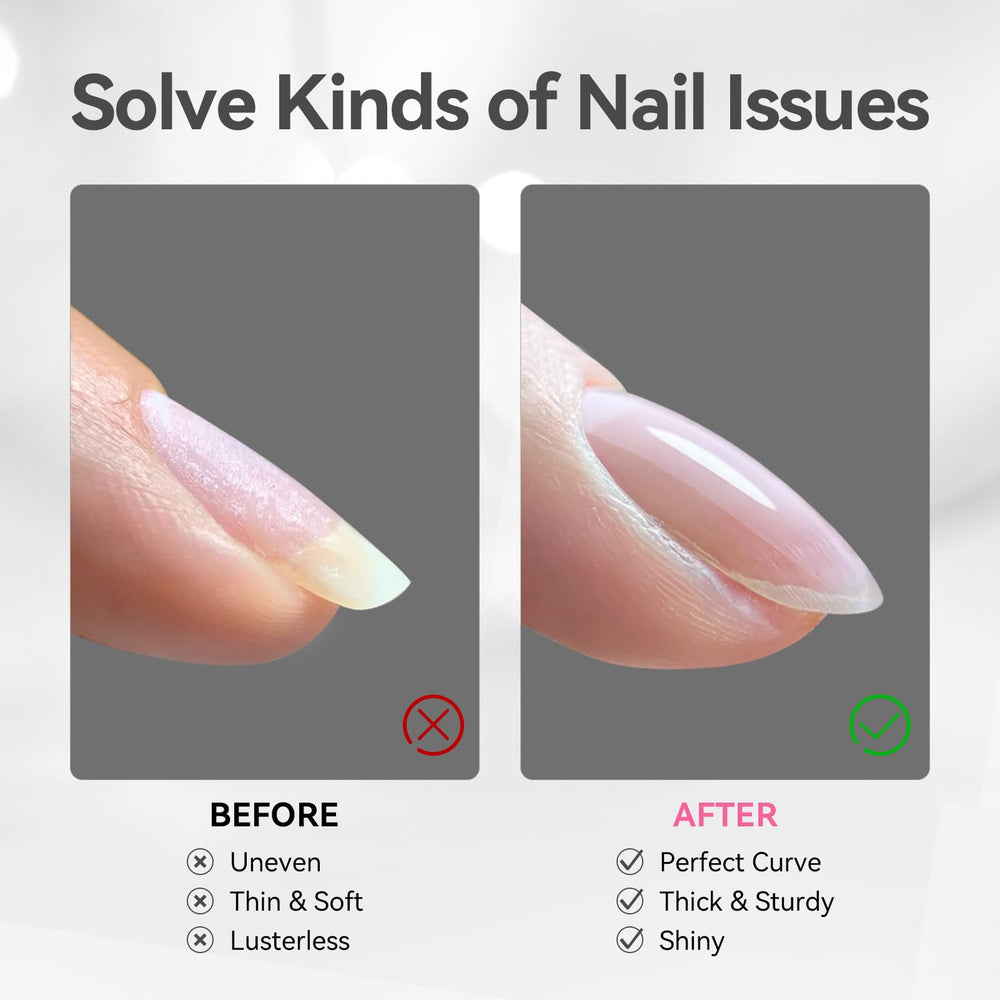 Born Pretty 8-in-1 self-leveling formula image highlights fast, even coating.