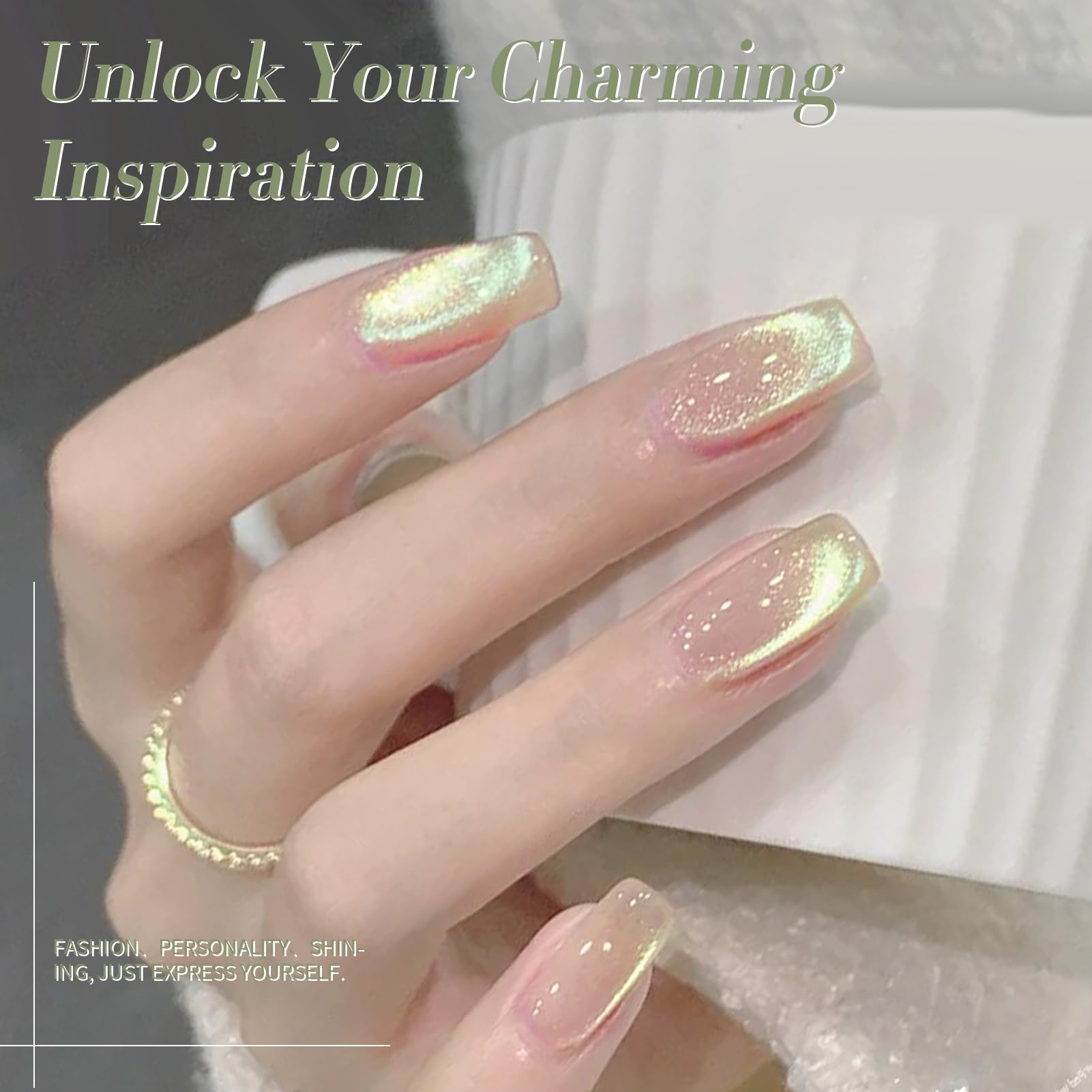 Born Pretty Cat Magnetic Eye Nail Translucent Base layers beautifully under color