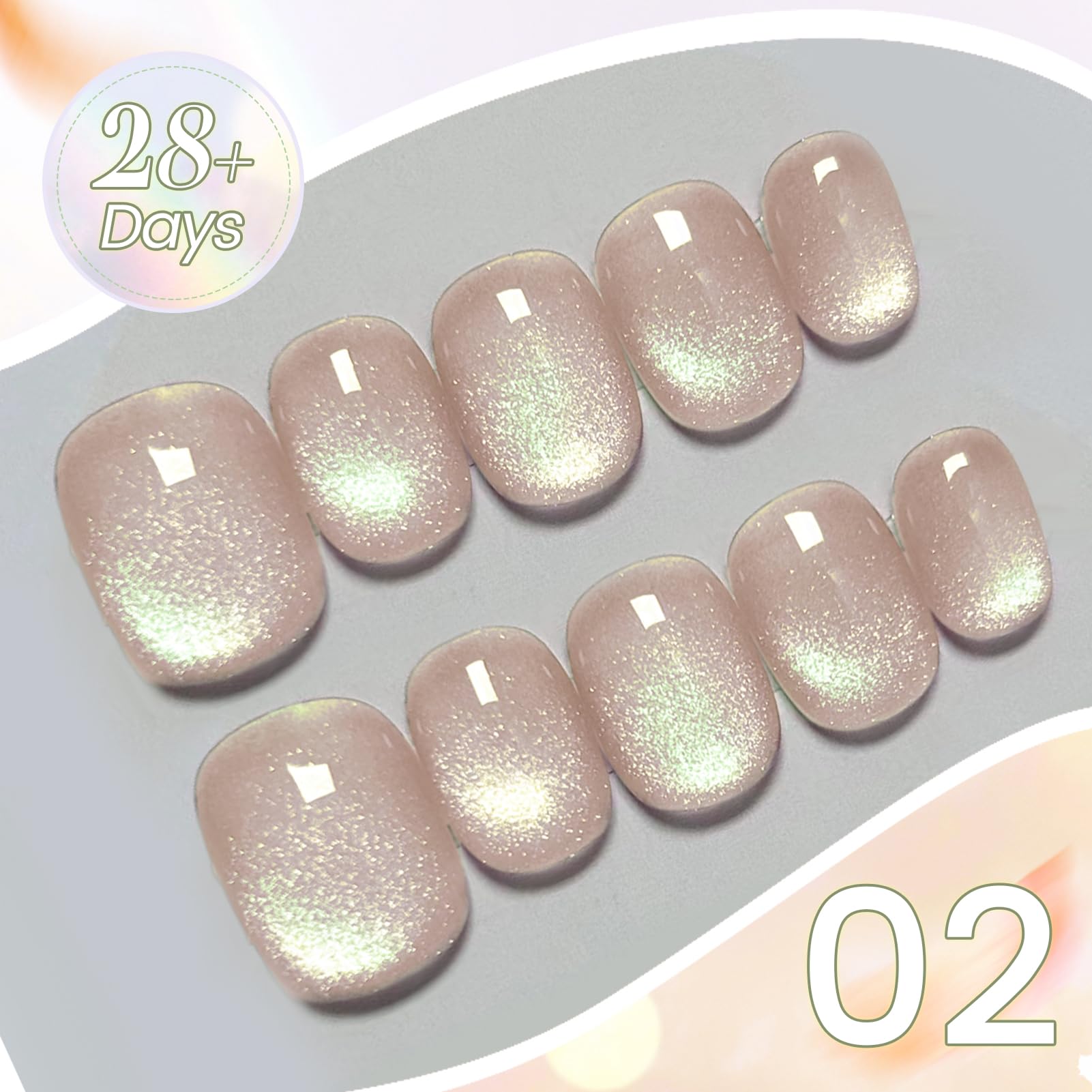 Born Pretty Cat Magnetic Eye Nail 21-Day Wear with proper base and top coats