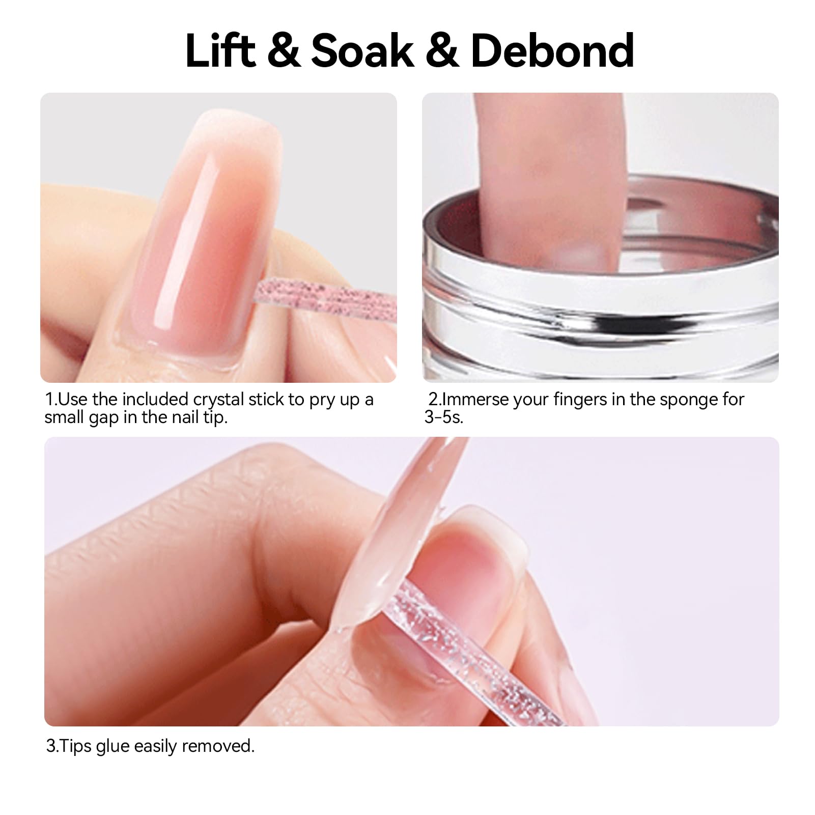 Born Pretty cuticle stick included for targeted, mess-free removal near cuticles.