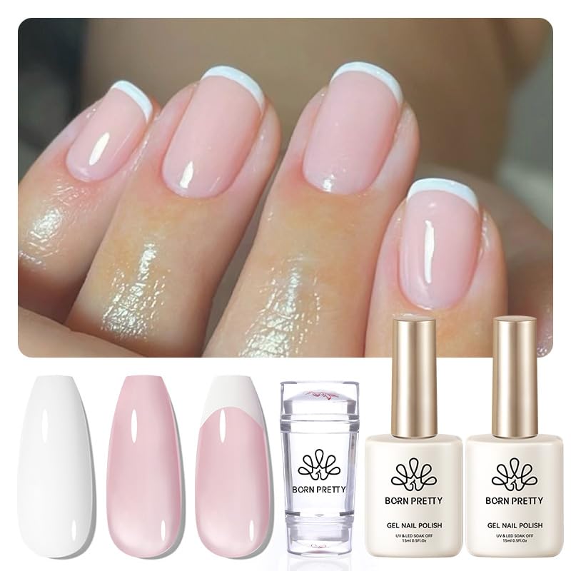 Born Pretty French manicure kit packaging shown for at-home nail art.