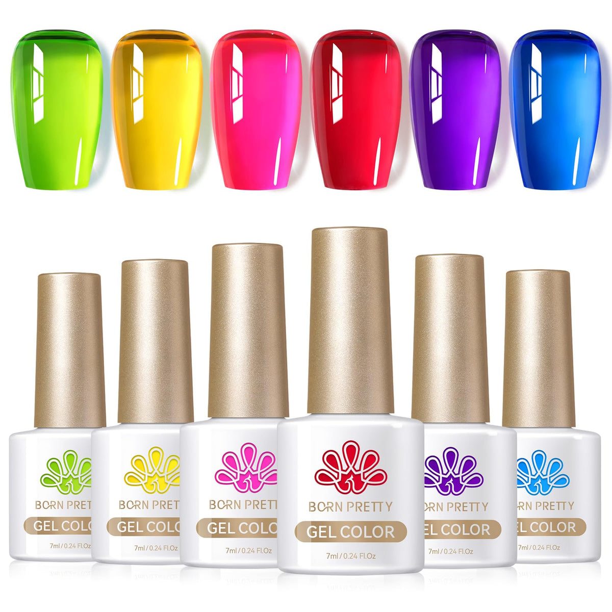 Born Pretty Jelly Gel Neon Hot Pink Bottle shows vibrant translucence for eye-catching nails