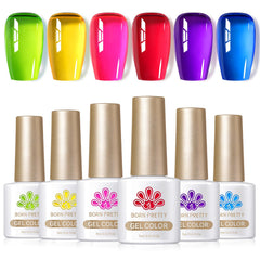 Born Pretty Jelly Gel Neon Hot Pink Bottle shows vibrant translucence for eye-catching nails