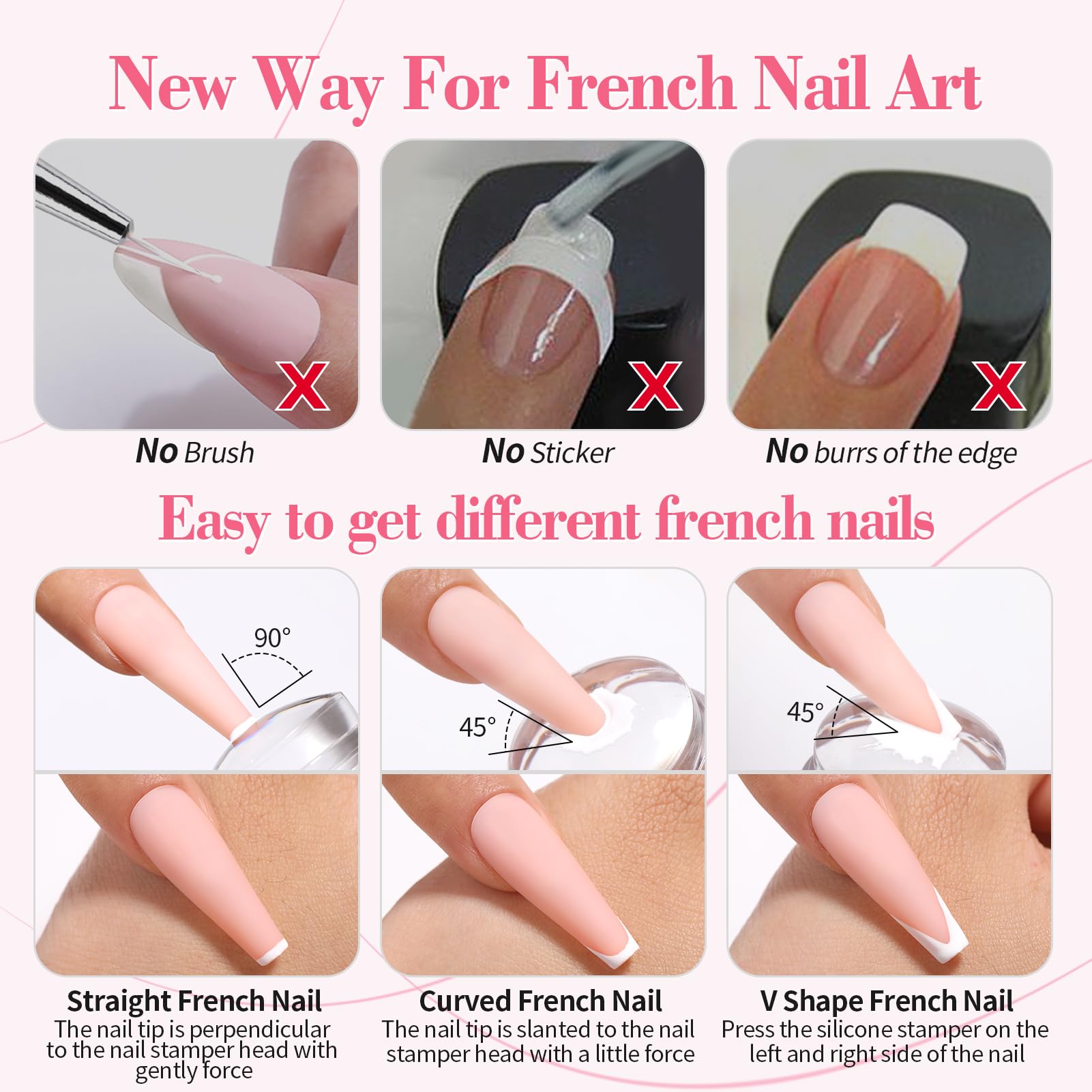 Born Pretty jelly milky pink gel polish adds translucent pink tips.