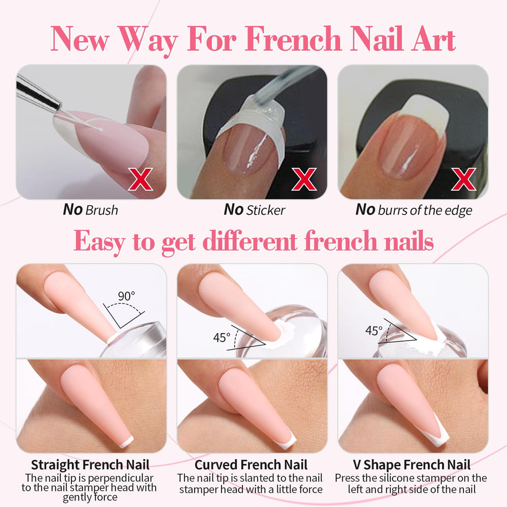 Born Pretty jelly milky pink gel polish adds translucent pink tips.