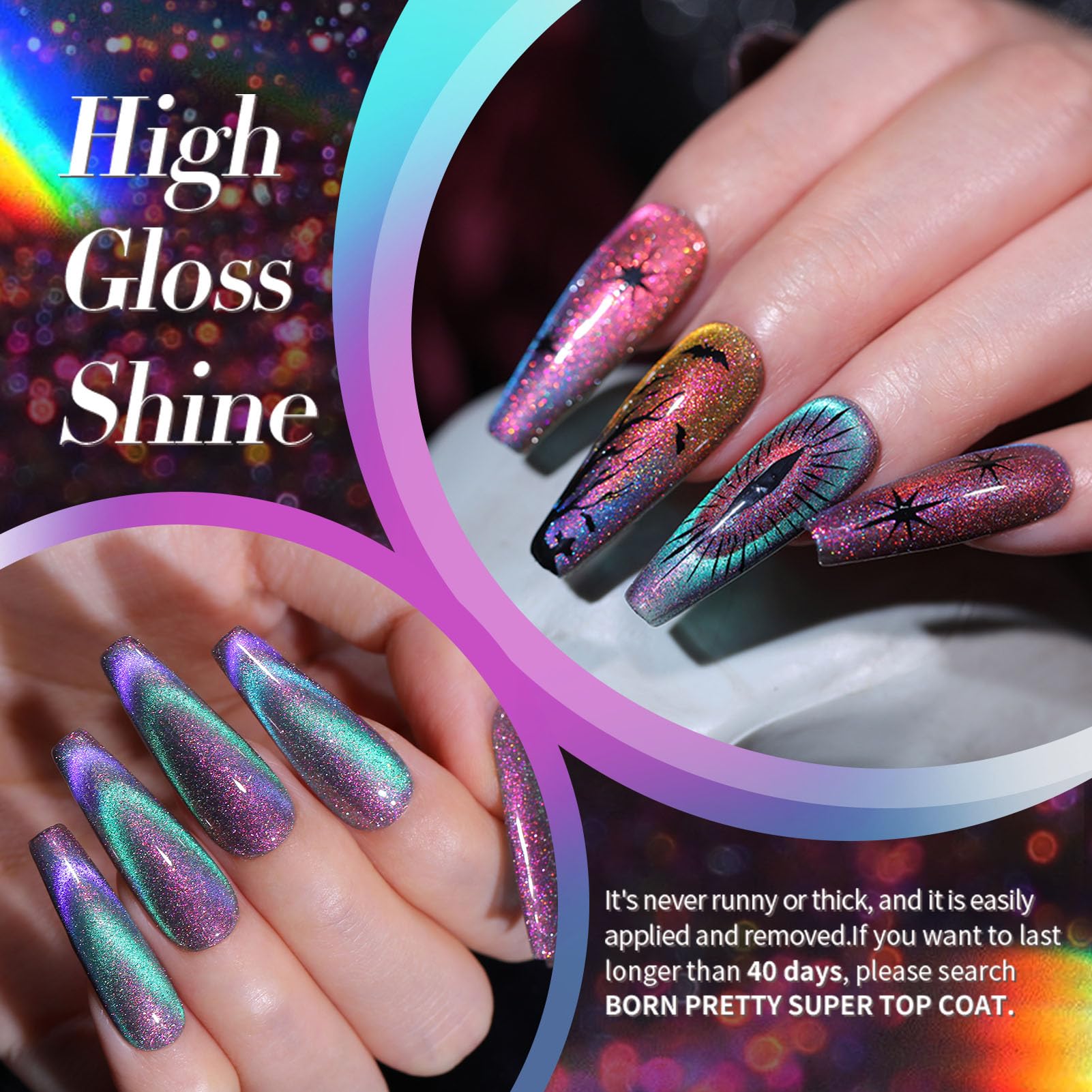 Born Pretty low-odor formula emphasizes a gentler nail experience.