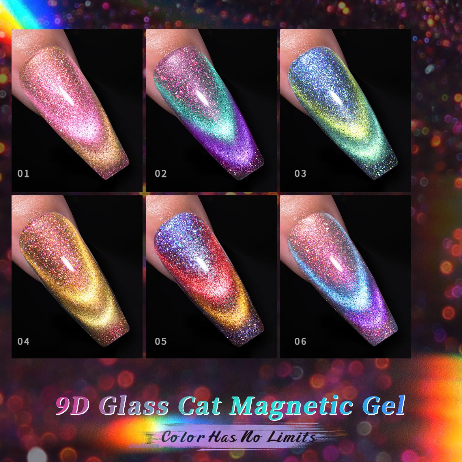 Born Pretty magnetic line closeup highlights cat-eye effect and depth.
