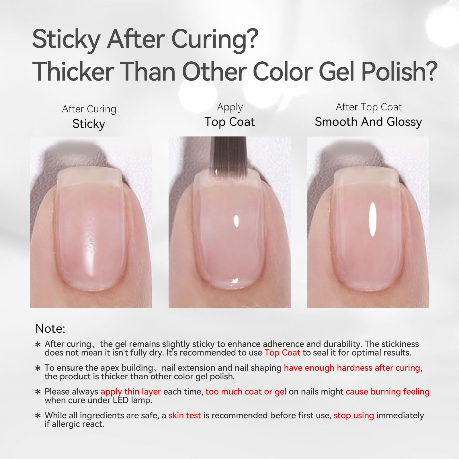 Born Pretty tips overlay gel strengthens tips for lasting wear