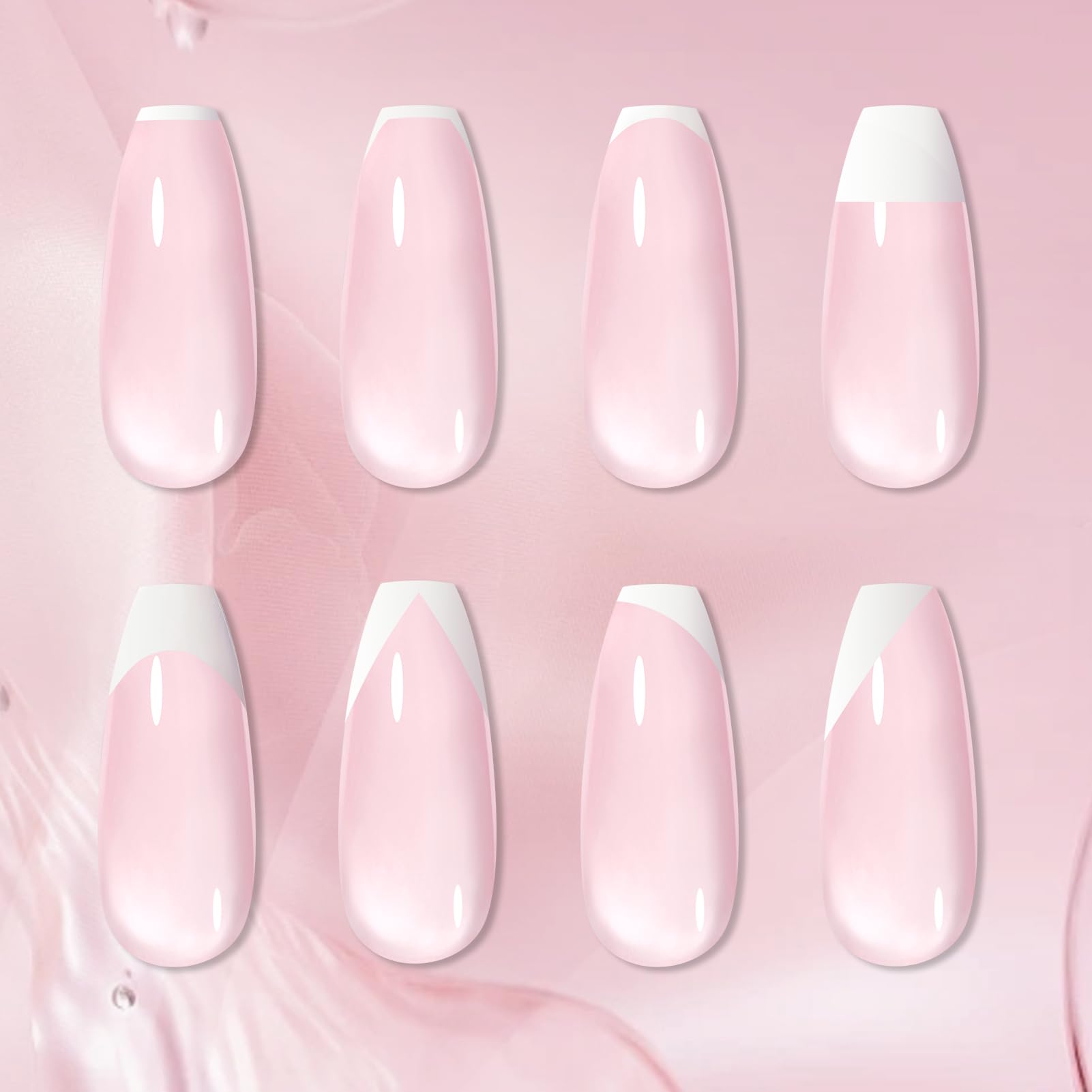 Born Pretty white gel nail polish for bright French tips.