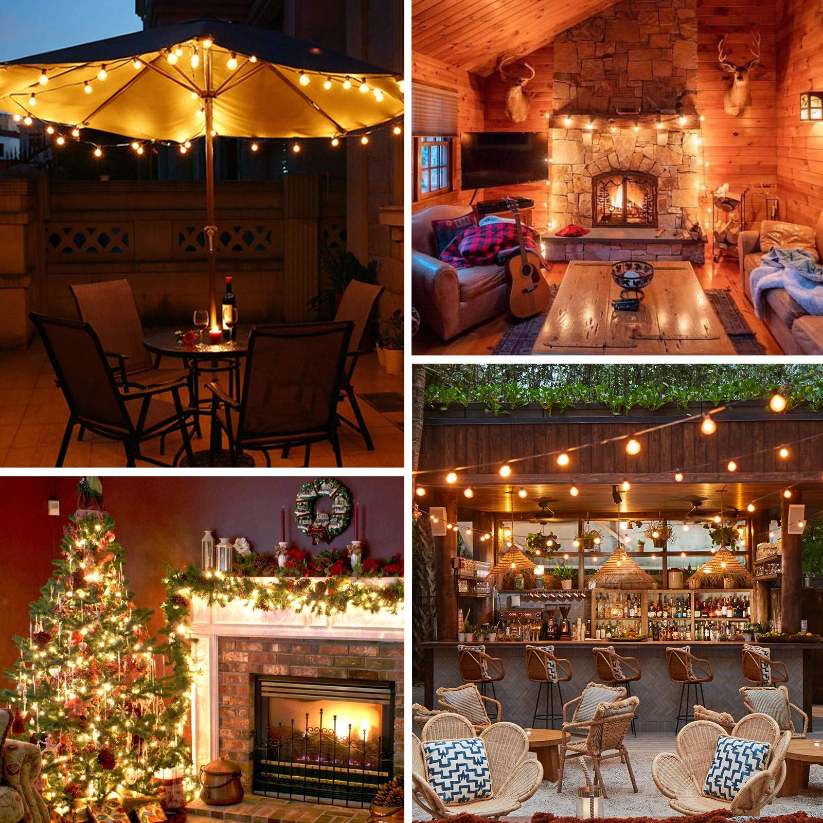 Bosceos patio and garden lighting creates warm ambience.