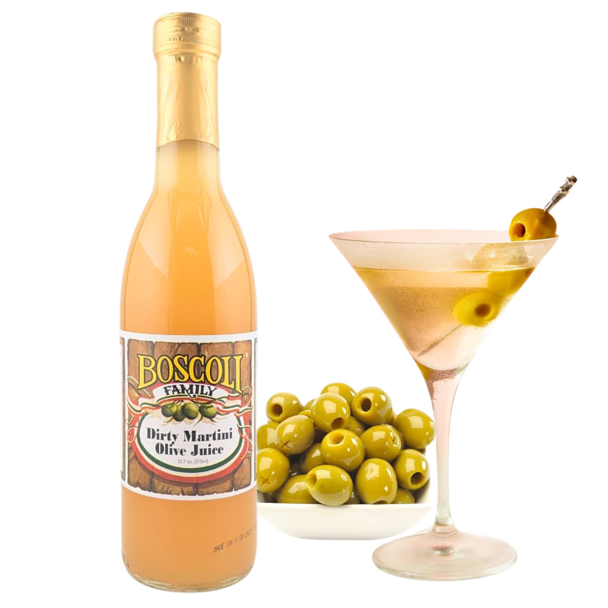 Boscoli authentic olive flavor—elevates martinis and cooking without artificial additives.