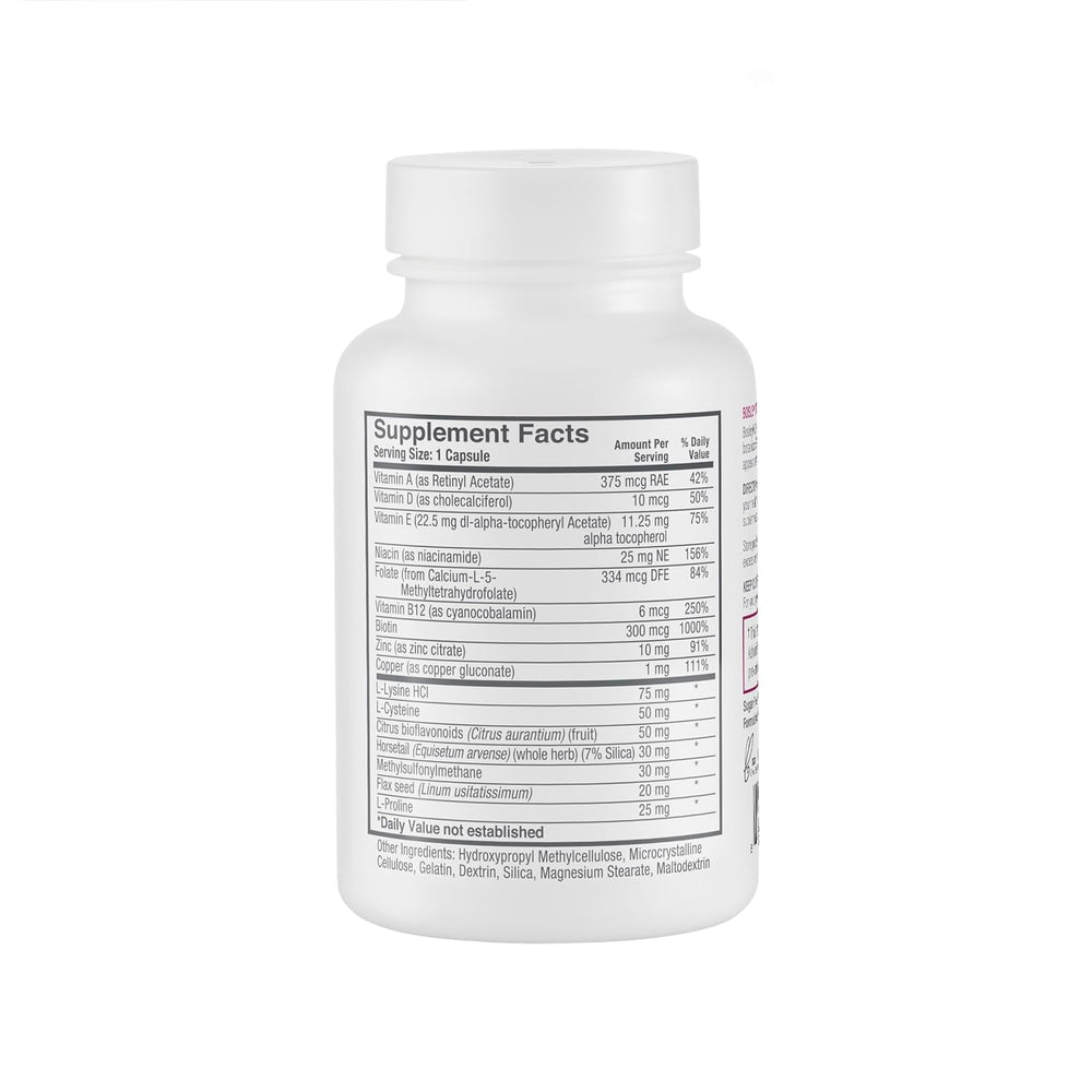 BosleyMD capsules shown suggest support for healthier-looking hair.