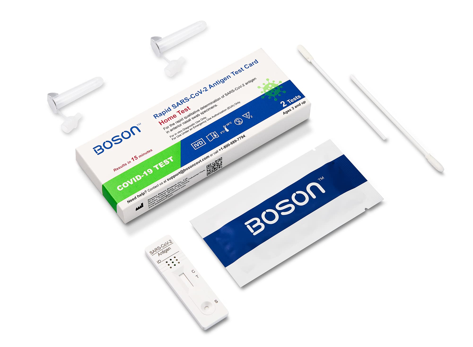 BOSON Rapid test results 15min provide quick feedback for daily activities.