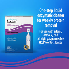 Lenses soaking in the case with Boston One Step cleaner remove protein buildup.