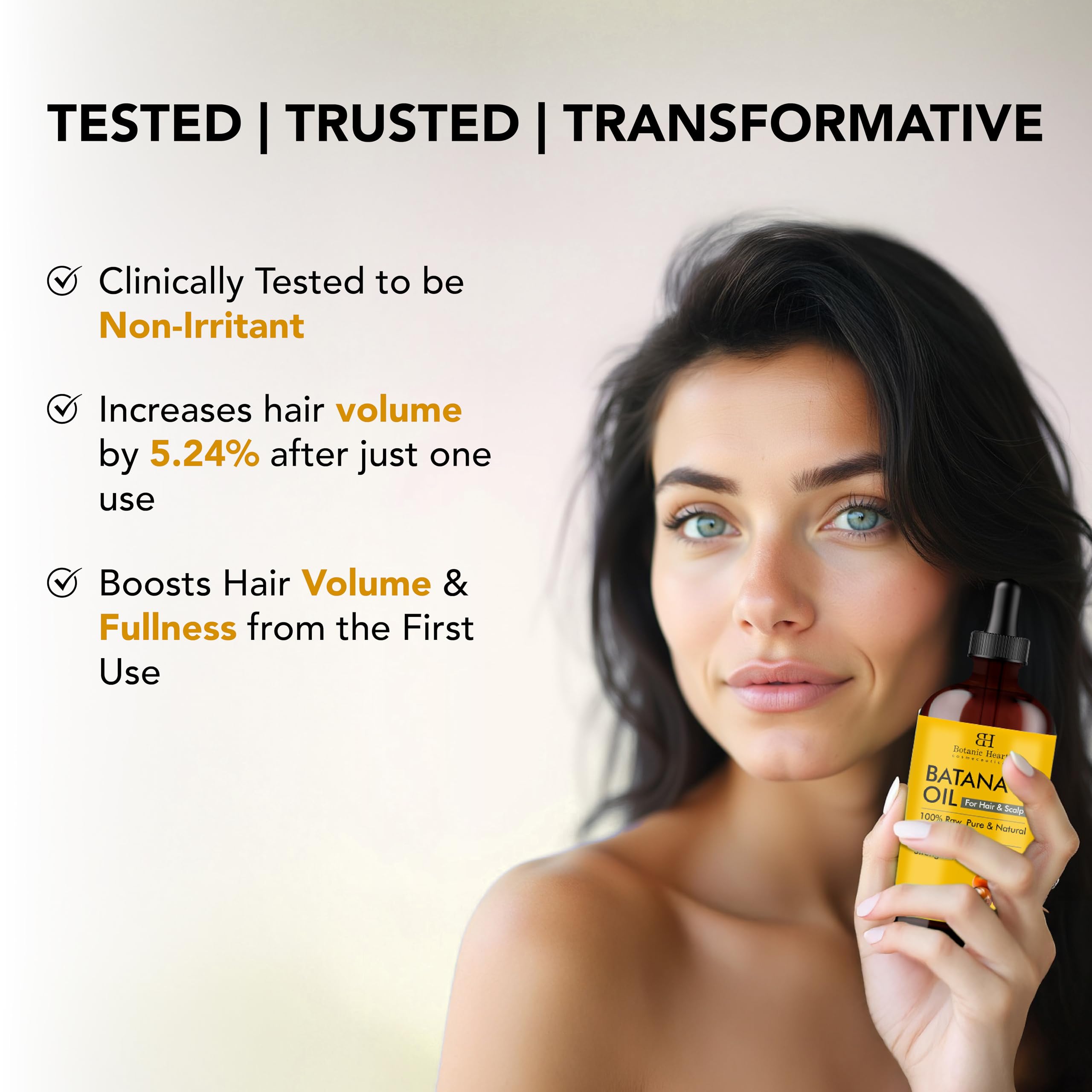 Botanic Hearth Batana Oil on scalp treatment to soothe dryness and support healthy follicles