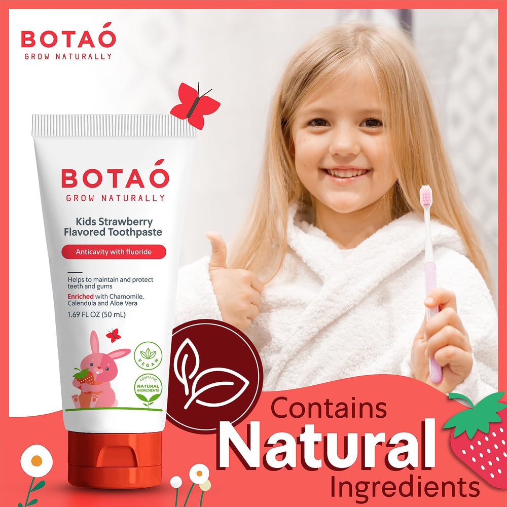 Botao Kids safe-to-swallow toothpaste symbol on packaging