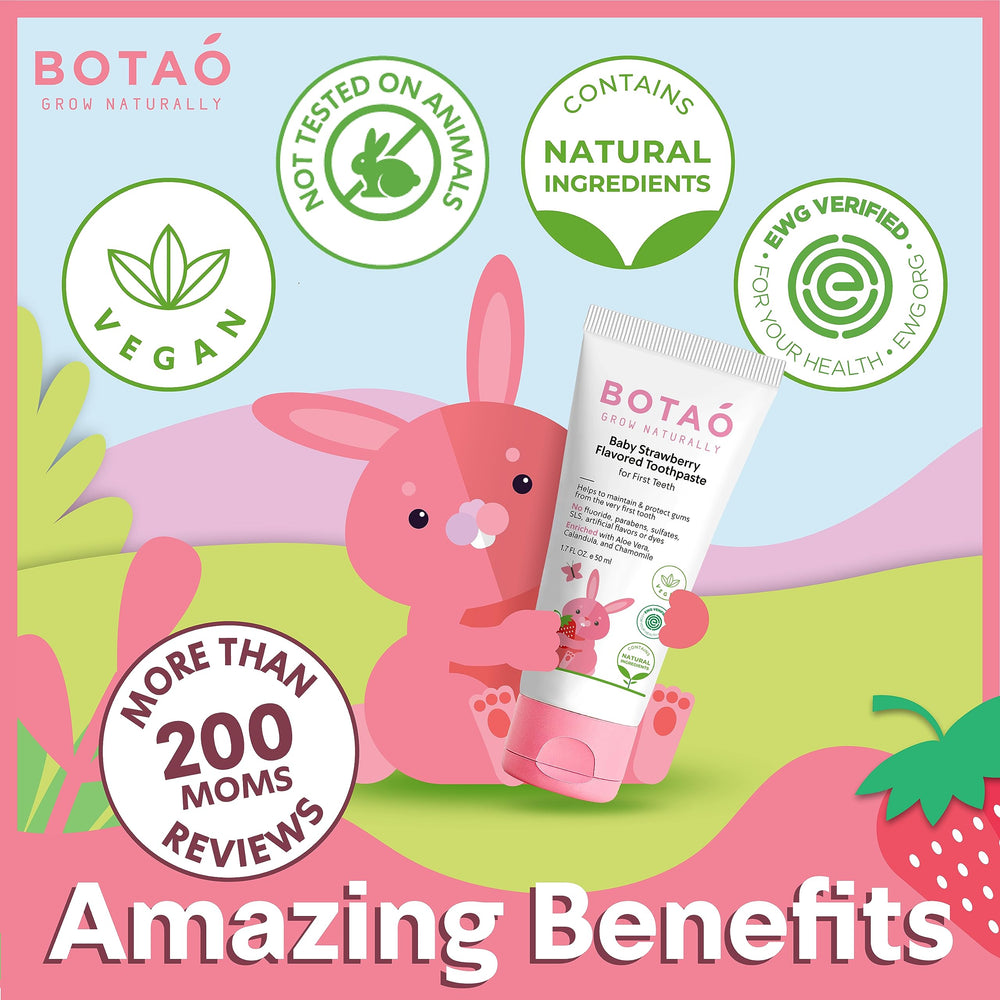 BOTAO toddler brushing session showcasing safe-to-swallow care.