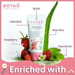 BOTAO vegan SLS-free formula for gentle toddler oral care.