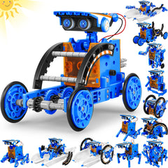 Bottleboom 13-in-1 solar robot kit box, inviting hands-on STEM learning.