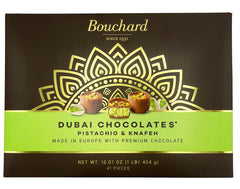 Bouchard Dubai Chocolates Pistachio & Knafeh box, great for gifting.