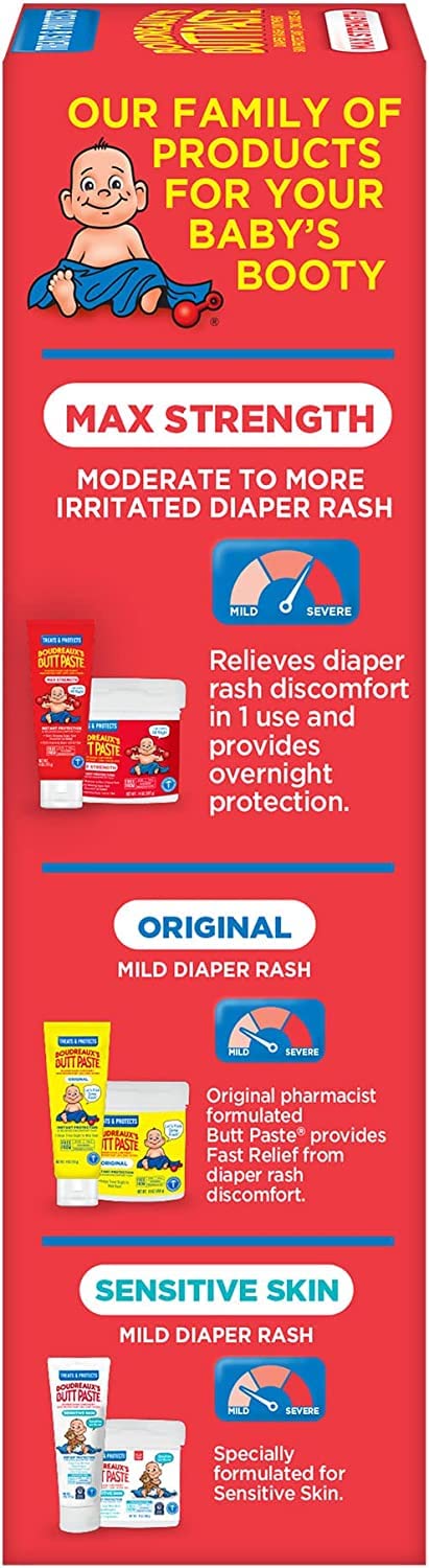 Diaper bag ready Boudreaux's Butt Paste Max Strength packaging