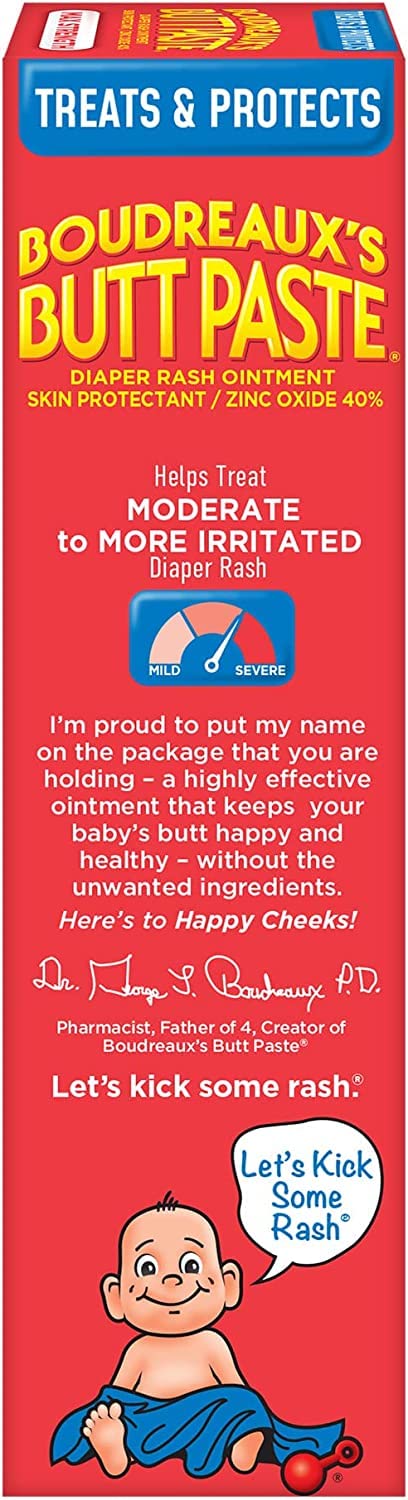 Free from dyes and parabens in Boudreaux's Butt Paste Max Strength