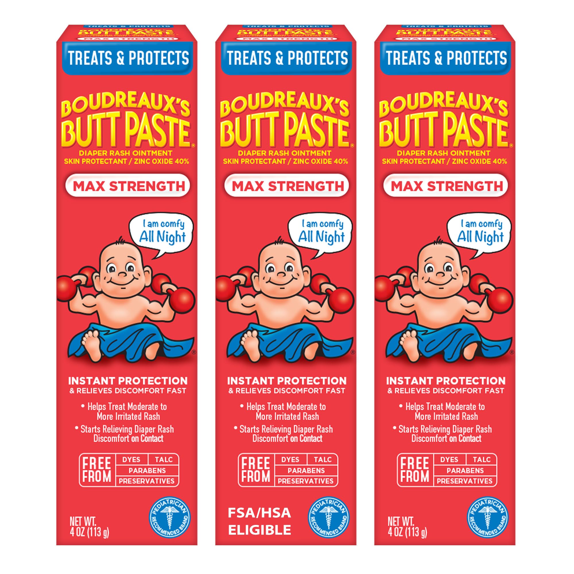 Boudreaux's Butt Paste Max Strength tube with zinc oxide for protection